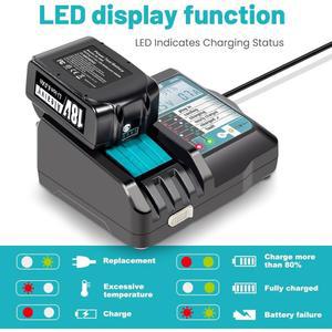 14 4V 18V USB LED 이온 배터리 18RF BL1440용 충전기 초고속 포트 BL1830 BL1860B 스크린 BL1415