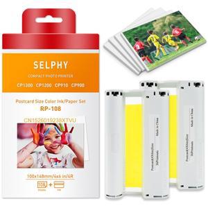 Canon 호환 Selphy CP1500 CP910 프린터 KP108IN KP36IN과 호환되는 P 트레이 용 6 인치 잉크  인화지