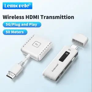 Lemorele 무선 HDMI 비디오 송신기 및 수신기 확장기 키트 TV 모니터 프로젝터 스위치 PC 용 디스플레이 어