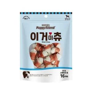 고품질 퍼피브랜드)이거미츄(연어스테이크껌/16개입)-강아지 (WDA7810)