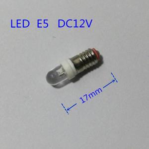 10PCS DC6V DC12V 표시등 전구 E5 LED 노란색 빛