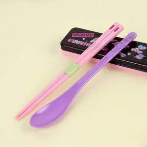 [골드스마일]쿠로미 원더 저니 소음방지 수저 콤비세트 18cm