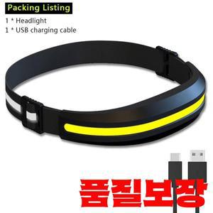 LX300 COB 러닝 헤드 램프 빨간색 흰색 광원 LED 라이트 USB 충전식 손전등 작업 조명 하이킹 낚시 Lantern