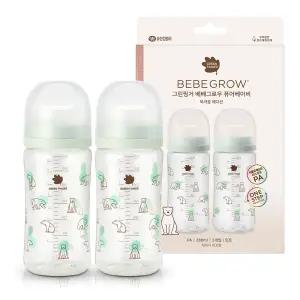 [그린핑거]베베그로우 PA 퓨어베이비 곰 트윈팩 280ml(노꼭지)