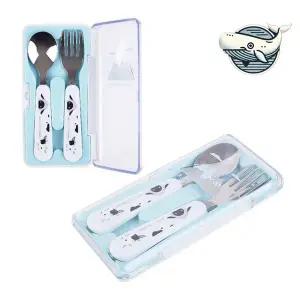 [골드스마일]어린이 휴대용 스텐 스푼 포크 실용적 유치원