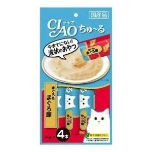 고품질 고양이 반려묘 츄르 영양 간식 참치 참치포 4본입 (WDDF3AA)