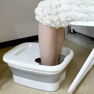 [셀러에이드]접이식 봄 발 족욕 통 담그기 욕조 데일리 대야 바구