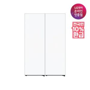 [으뜸효율 대상(냉장)] LG 컨버터블 패키지 오브제컬렉션 Fit & Max 냉장+냉동 XY324GQ3S 에센스화이트 설치키트 포함