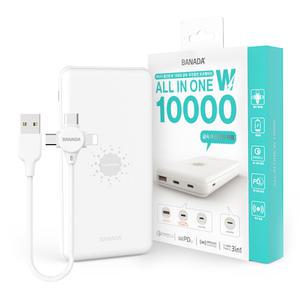 바나다 올인원W 무선 고속충전 보조배터리 10000mAh