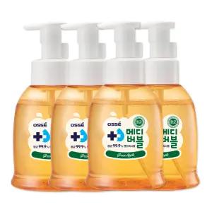 메디버블 항균 핸드워시 500ml x 4개 (그린애플향) 손세정제 액체비누 거품 물비누 버블 대용량 아기