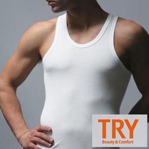 트라이 고급 순면 남성 민소매 남자 나시 런닝 셔츠
