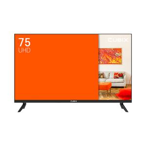 [으뜸효율]큐빅스 191cm 75인치 4K UHD TV 울트라LED 대형티비 에너지효율 1등급 스탠드형 벽걸이형