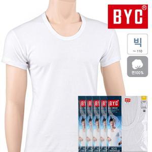비와이씨 순면 반팔 런닝 세트 4매 5매 BYC1903S