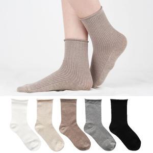 국산 고급 면 여성 골지/무지 돌돌이 5켤레