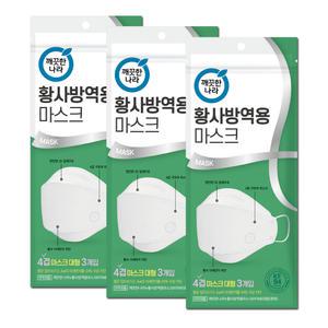 깨끗한나라 황사방역 마스크(KF-94) 3P 3입