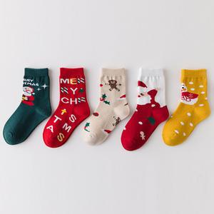 [꼼지] ND24 쿠키산타(5족) 유아 아동 크리스마스 양말 선물