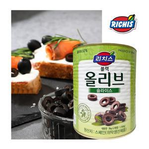 지케이푸드 동서 리치스 블랙올리브 슬라이스 3kg 절임 피클 통조림