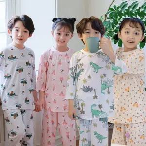 어린이 남아 여아 봄 여름 간절기 무형광 내의 내복 모달 7부 실내복