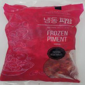 [얌얌마켓] 냉동 홍피망 다이스컷 1kg (아이스박스 포함)