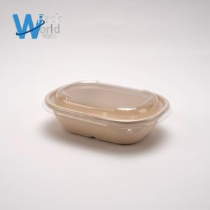 [L_T]&[B8578] / 펄프용기 타원형 620 투명PET 뚜껑 세트