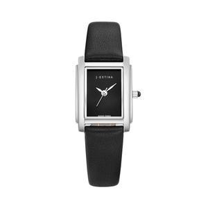 NUOVO TEMPO 렉탱글 가죽 시계 (JWT2LE4BF404WHBK0)