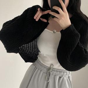 캐주얼 여성 가을 겨울 크롭 볼레로 패션 겉옷 자켓 여성가을가디건 남자가디건 여성니트가디건 루즈핏가디