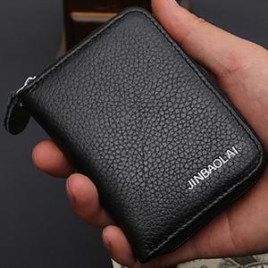 해윌 소가죽 반지갑 미니 지갑 귀여운 지갑 지퍼 반지갑