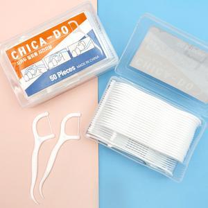치카두 스마트 일회용 치실 휴대용 치간 칫솔 50p