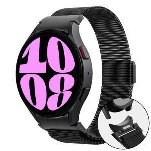 갤럭시 워치 4 5 6 7 FE 밀레니즈 마그네틱 원클릭 메탈 스트랩 블랙