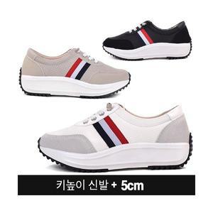 SDSJH트릭 여성 키높이 스니커즈 편한 통굽 운동화