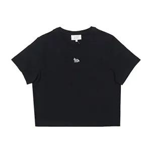 [메종키츠네]메종키츠네 여성 베이비 폭스 패치 반팔 티셔츠 블랙 MW00105KJ0008 P199