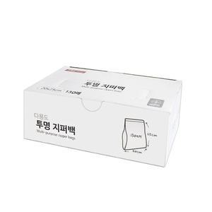 생활을그리다 다용도 투명 지퍼백 중형 130개입
