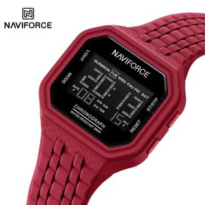 디지털손목시계 NAVIFORCE 7116 패션 남성용 전자 시계 달력 주간 방수 단순 사각형 다이얼 스포츠 레저 남