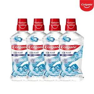 [콜게이트]가글 구강청결제 구취 입냄새 제거 마우스워시 아이스민트 750ml 4개