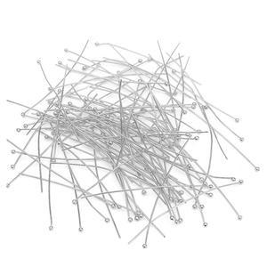 귀걸이 부자재 재료 스텐 은침 플랫헤드 볼핀 실버 대용량 100개입