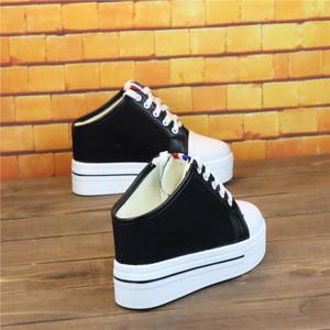 여성 키높이 뮬 샌들 슬리퍼 캔버스 통굽 겨울 캐주얼 통기성 10cm