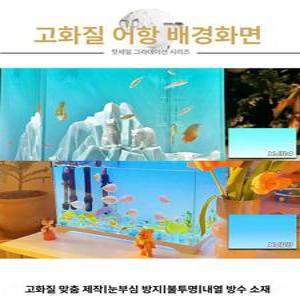 어항 백스크린 시트지 벽화 그라데이션 XJB1