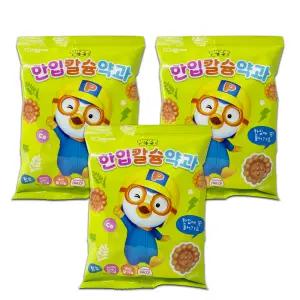 뽀로로 한입 칼슘 약과 120g 3개/국산 쌀가루 안전관리 HACCP 미니약과 영양간식