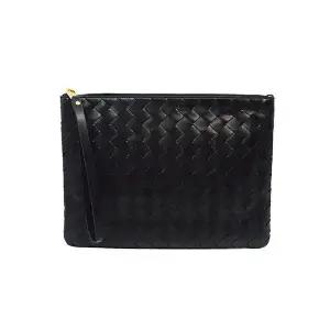 25SS 보테가베네타 미디움 인트레치아토 플랫 파우치 블랙 749922 VCPP3 8425