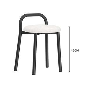화장대 스툴 원형 의자 체크 동그란 원형스툴 보조의자 골드 오브 보조 STOOL 꾸미