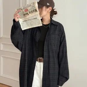 [공구우먼] [09초이스] 리얼 큰 어텀 루즈핏 체크 셔츠 83555 빅사이즈 여성의류