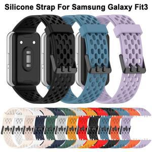 교체용 실리콘 시계 스트랩, 부드러운 시계 스마트 시계줄, 통기성 액세서리, 삼성 갤럭시 핏 3 용 시계 밴