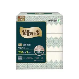 잘풀리는집 로션 미용티슈 각티슈 230매x3입