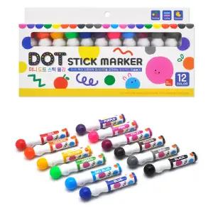 콕 콕 찍는 미니 도트 스틱 12색 물감 세트