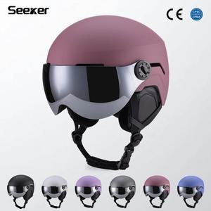 SEEKER 스노우 고글 통합 스키 헬멧 남성과 여성 더블 보드 방풍 따뜻한 충돌 안전