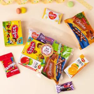 더하모니 투명 과자 주스 선물 세트 단체행사간식 과자선물세트 꾸러미
