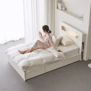 휴먼앤퍼니처 셀린 LED 수납 침대 SS 유로탑 GHM120