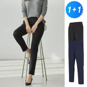 [1+1] 50대 엄마바지 쿠치띠 빅사이즈 스판 기본 밴딩팬츠