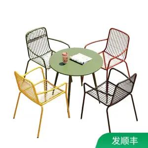 테라스 철제 야외 베란다 4인 정원 테이블 컬로풀