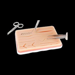 훈련 키트 실리콘 피부 패드 외과 상처 연습 시뮬레이션 봉합 훈련 키트 외상 봉합 연습 인간 피부 모델